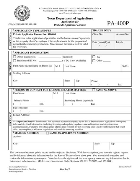 pa pesticide business license application